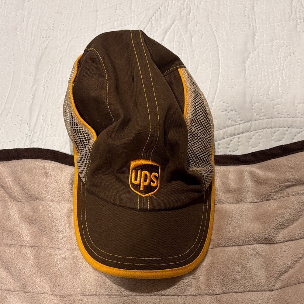 UPS Brown and Yellow Cap